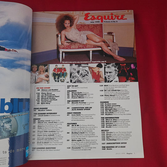 Esquire Magazine July 1998 (1196) Skinner Baddiel Cover POSTER Milla Jovovich