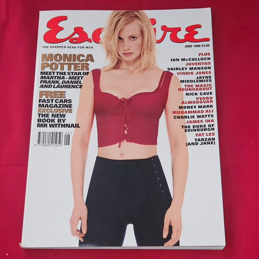 Esquire Magazine June 1998 (1196) Monica Potter Cover Jayne Middlemiss Fold Out