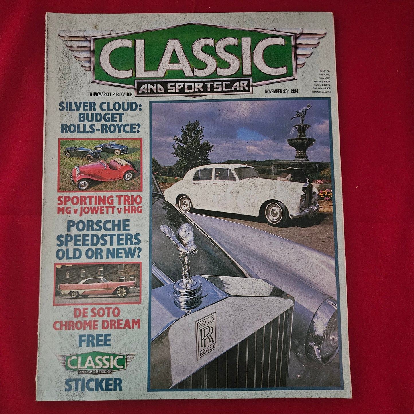 Classic and Sportscar Magazine November 1984 (1197) Rolls-Royce Silver Cloud DeSoto