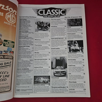 Classic and Sportscar Magazine January 1984 (1197) Datsun 240Z Bugatti Type 57s