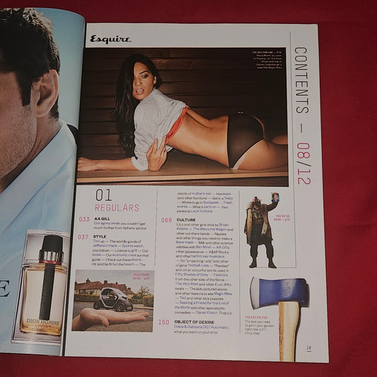Esquire Magazine August 2012 (1200) Victoria Pendleton Olivia Munn Mark Wright Nick Hornby Tom Hardy A$AP Rocky Bane
