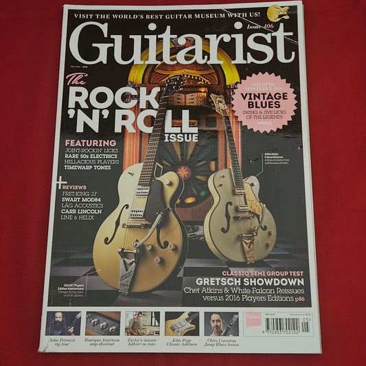 Guitarist Magazine May 2016 (1202) Issue 406 The Rock 'N' Roll Issue Gretsch VGC