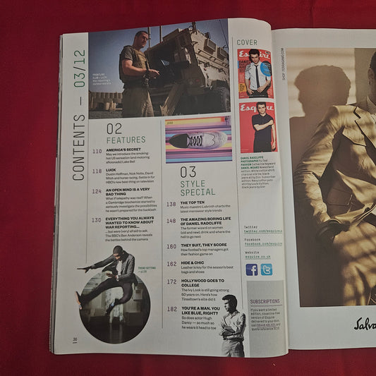 Esquire Magazine UK March 2012 (1203) Daniel Radcliffe Lake Bell Hugh Dancy Dustin Hoffman Style