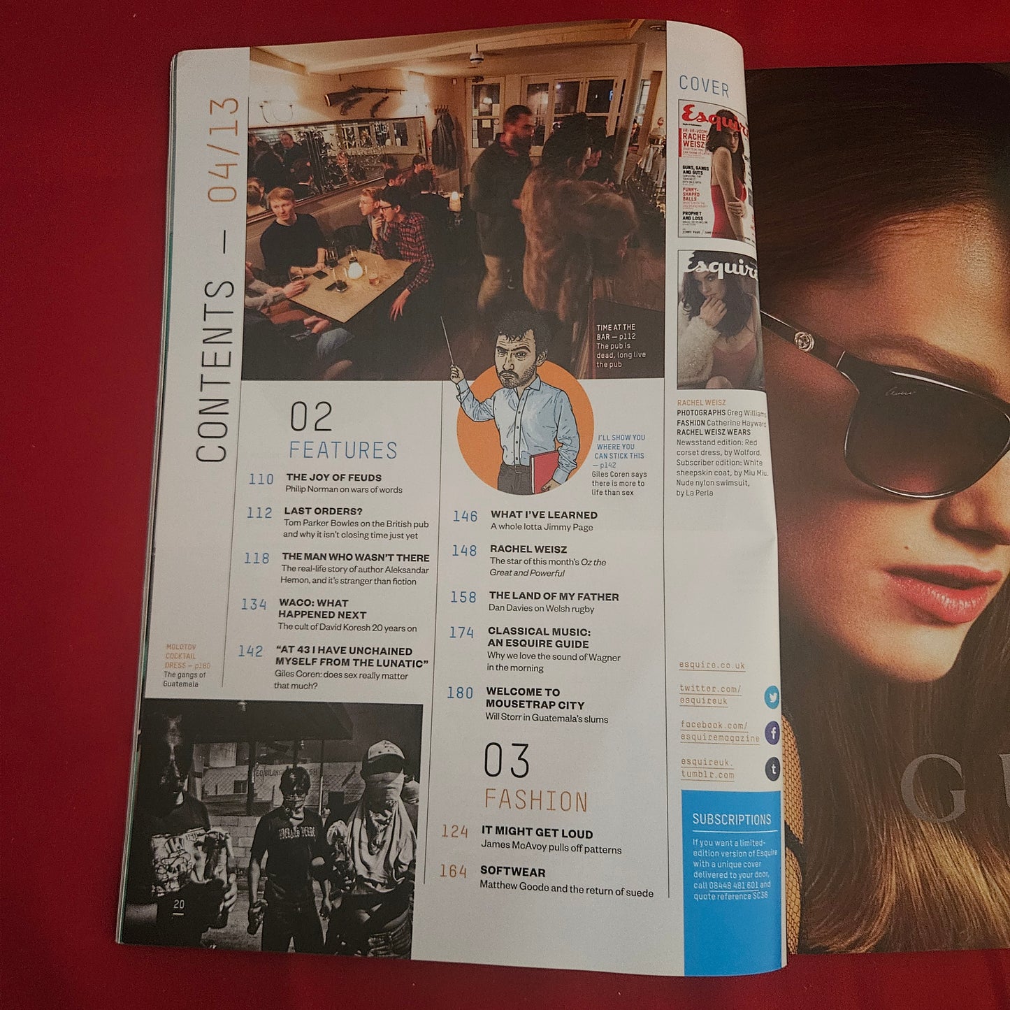 Esquire Magazine UK April 2013 (1203) Rachel Weisz James McAvoy Jimmy Page Waco