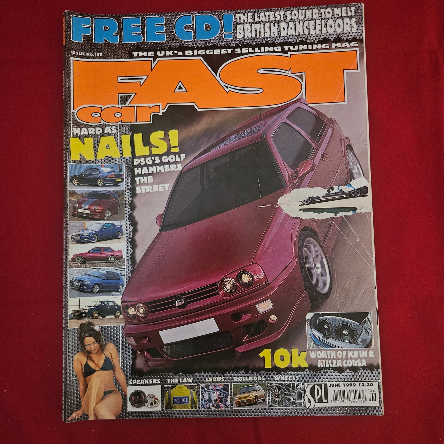 Fast Car Magazine June 1999 (1204) Modified VW Golf Mk3 Victoria Yallop Audi S3 Nova