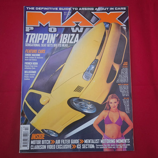 Max Power Magazine December 2000 (1207) Seat Ibiza Cover Jeremy Clarkson Calibra
