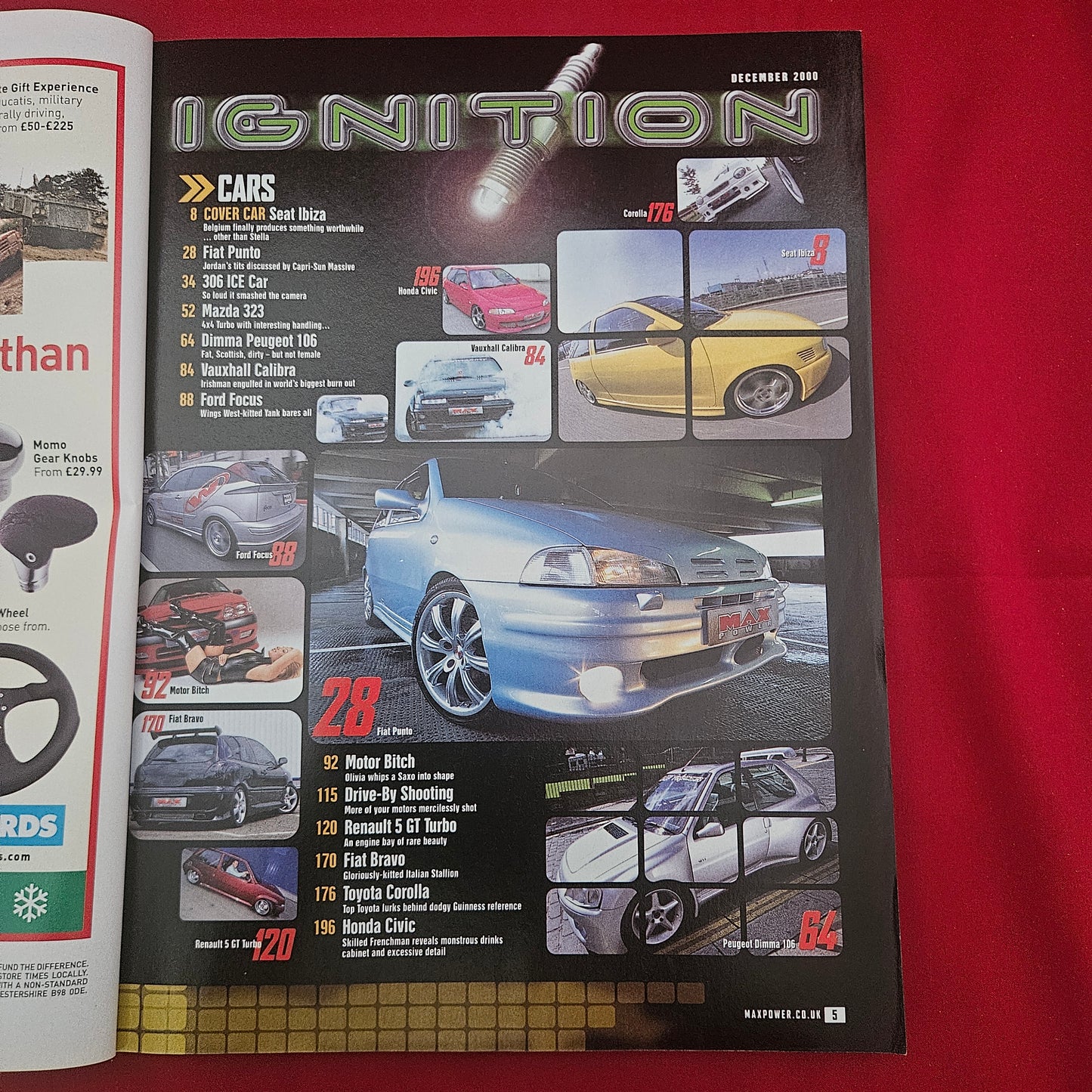 Max Power Magazine December 2000 (1207) Seat Ibiza Cover Jeremy Clarkson Calibra