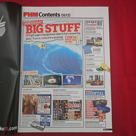 FHM Magazine August 2005 (1209) Pamela Anderson Cover Xbox 360 PS3 Ricky Gervais