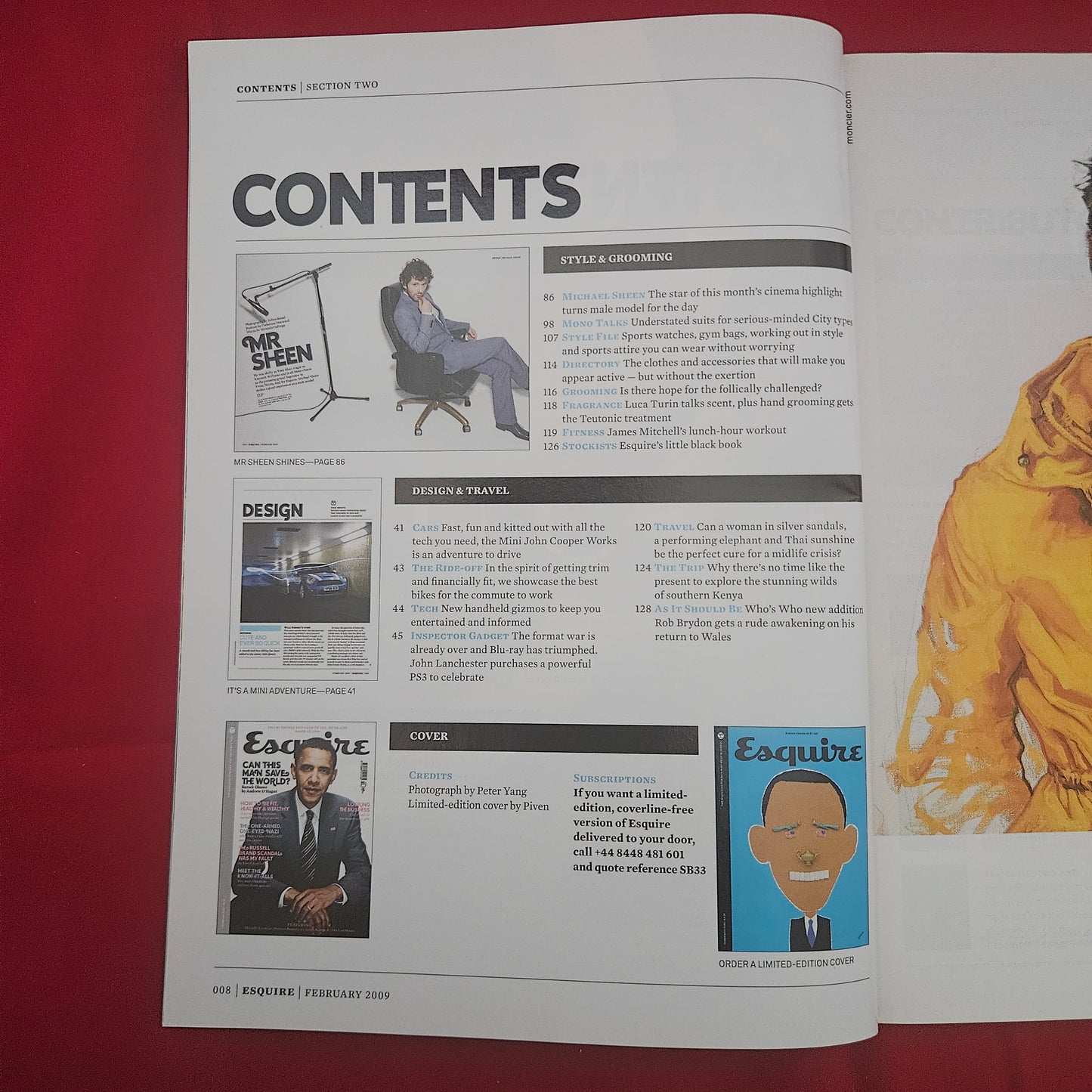 Esquire Magazine February 2009 (1210) Barack Obama Piven Cover Tom Cruise Nighy
