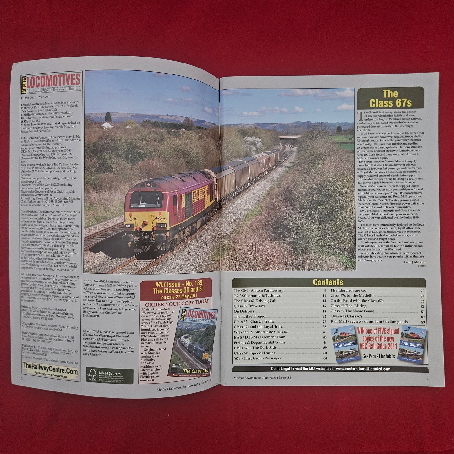 Modern Locomotives Illustrated Magazine No. 188 April-May 2011