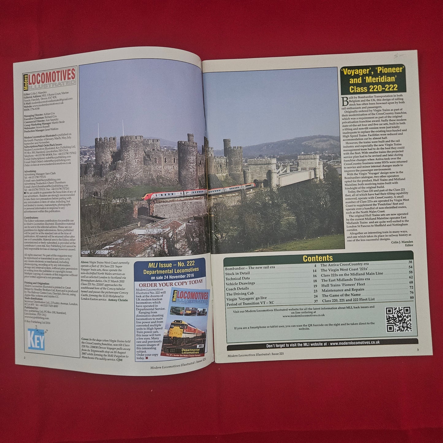 Modern Locomotives Illustrated Oct-Nov 2016 (1212) Issue 221 Class 220 221 222 Voyager