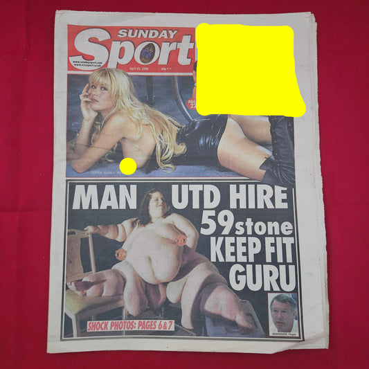 Sunday Sport Newspaper April 23 2000 (bb009) Man Utd Champions Title Win Ali G Michelle