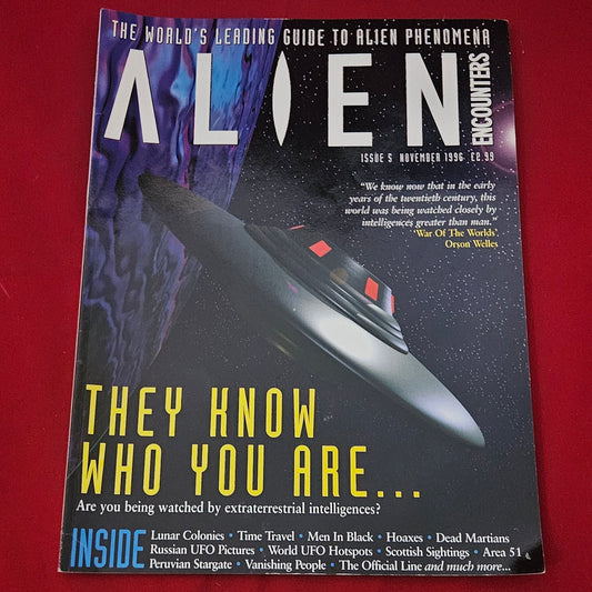 Alien Encounters Magazine Issue 5 November 1996 (1222) Men In Black Russian UFOs Area 51