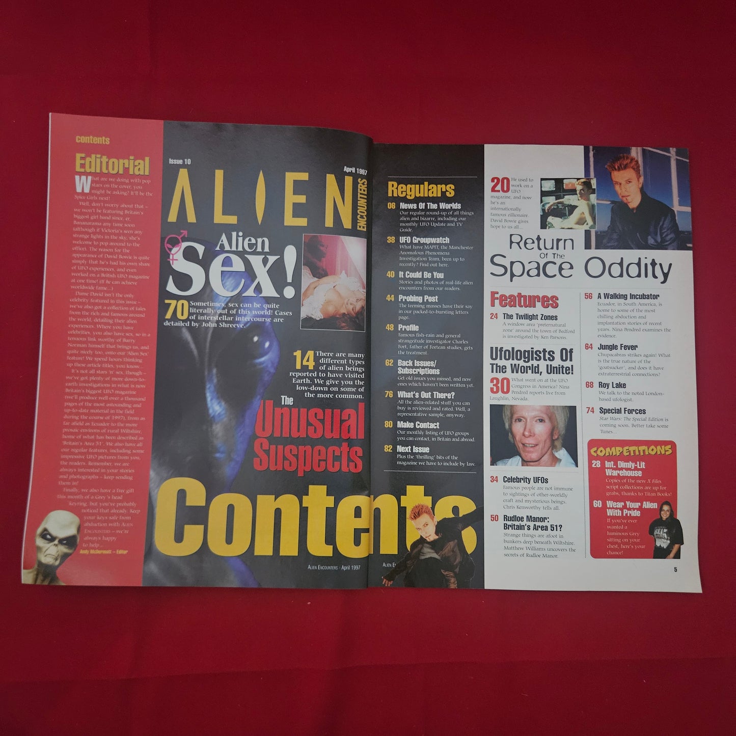 Alien Encounters Magazine Issue 10 April 1997 (1222) David Bowie Alien Sex Rudloe Manor