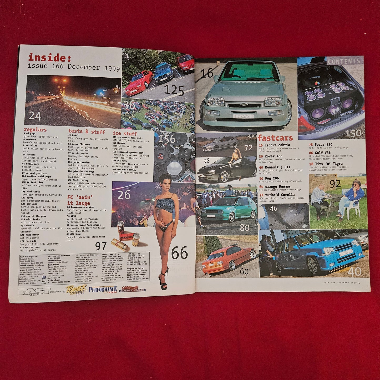 FAST CAR Magazine December 1999 (1223) Issue 166 Escort Cabriolet Rebekah Renault 5 GTT
