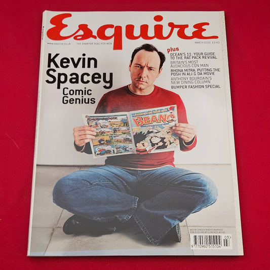 Esquire Magazine March 2002 (1224) Kevin Spacey Rhona Mitra Ocean's 11 Bourdain