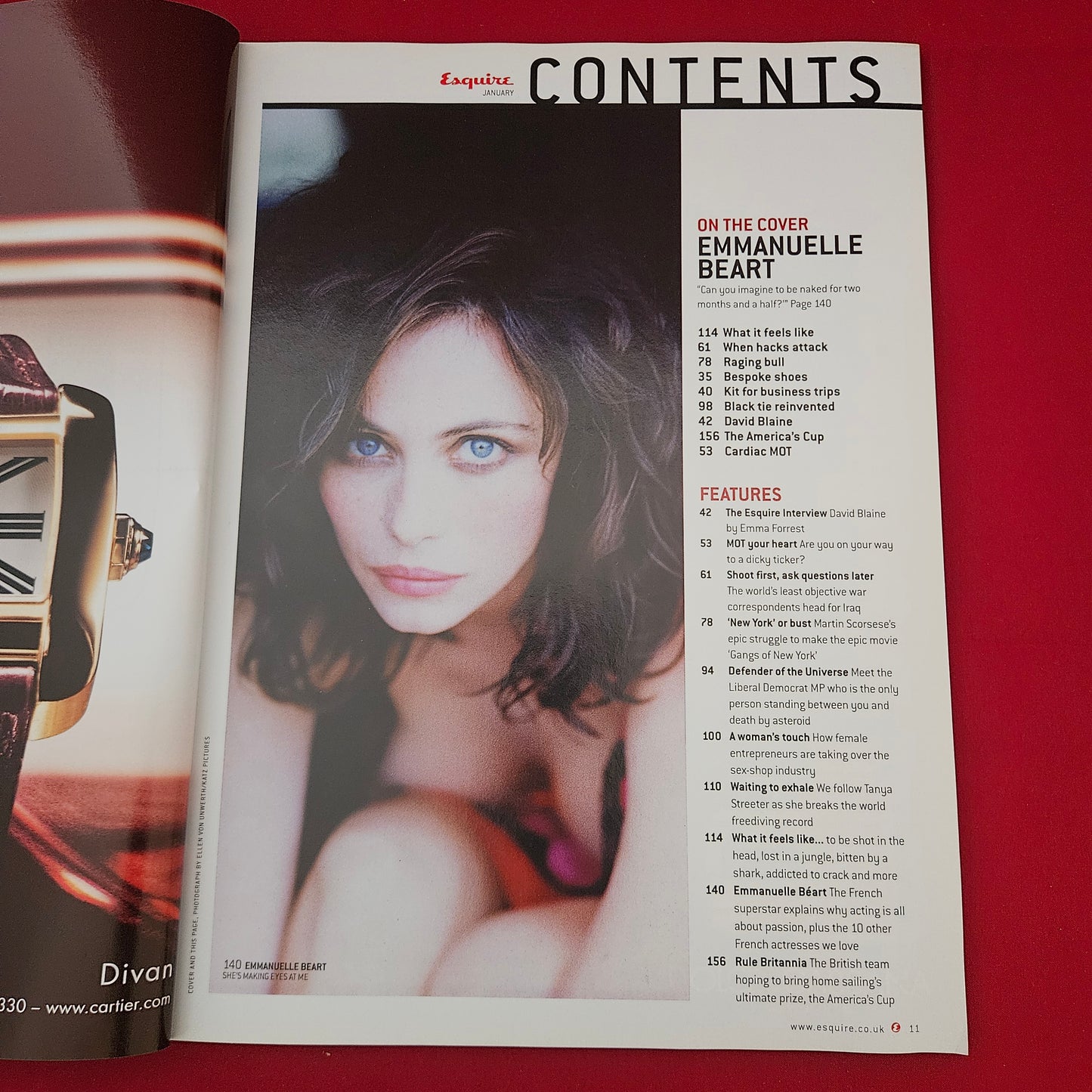 Esquire Magazine January 2003 (1224) Emmanuelle Beart David Blaine Gangs of New York