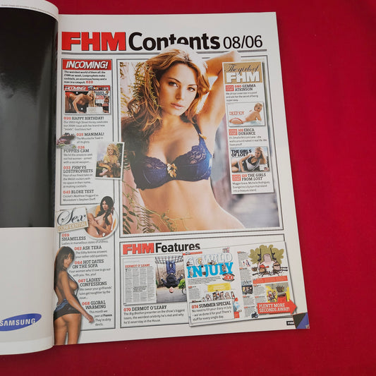 FHM Magazine August 2006 (1225) 200th Issue Gemma Atkinson Erica Durance Hugh Hefner