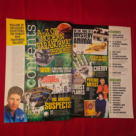Uri Geller's Encounters Magazine June 1997 (1226) Ghost Planes Aliens Gambo
