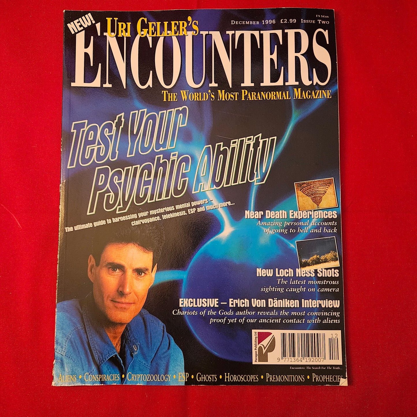 Uri Geller's Encounters Magazine December 1996 (1226) Erich Von Daniken Loch Ness