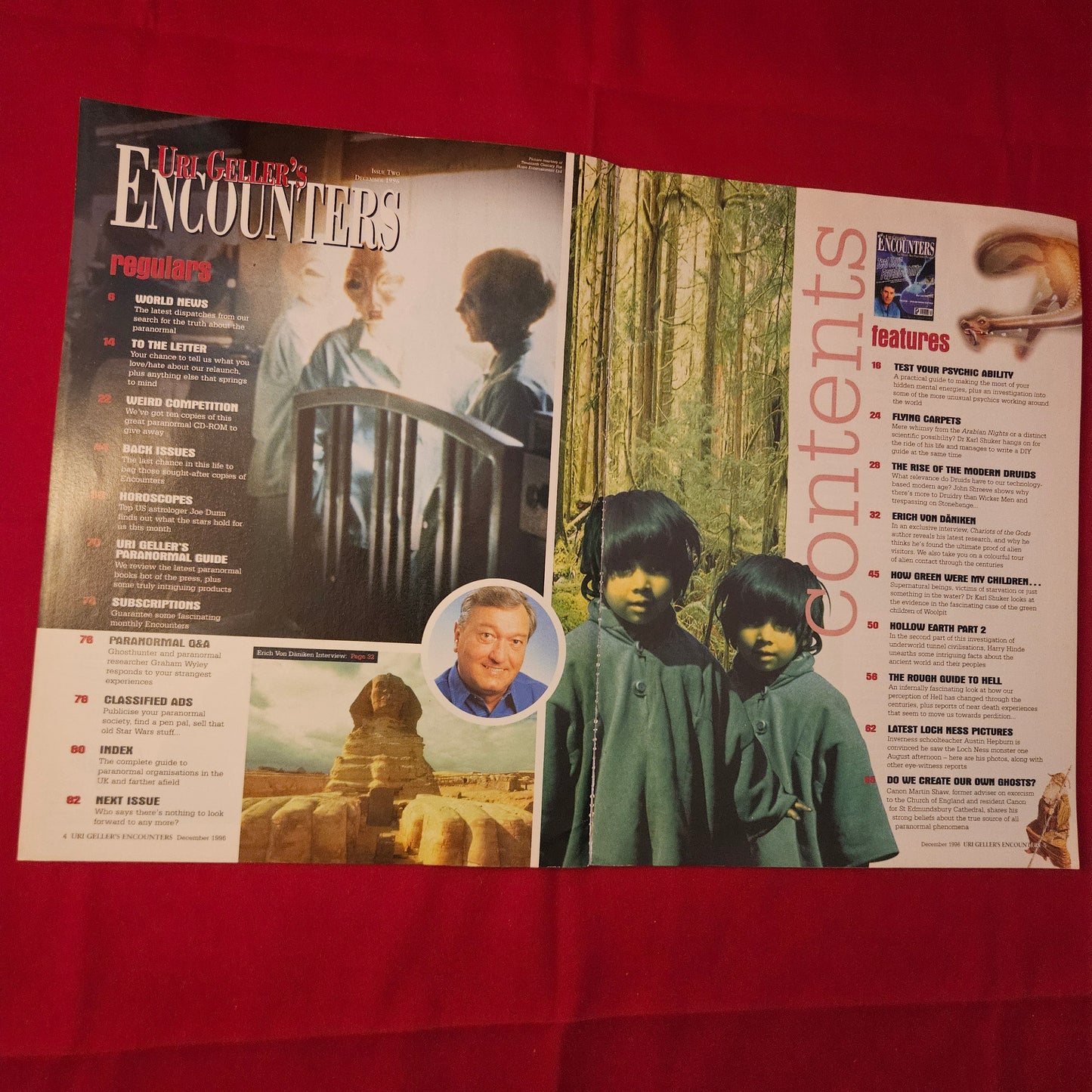 Uri Geller's Encounters Magazine December 1996 (1226) Erich Von Daniken Loch Ness