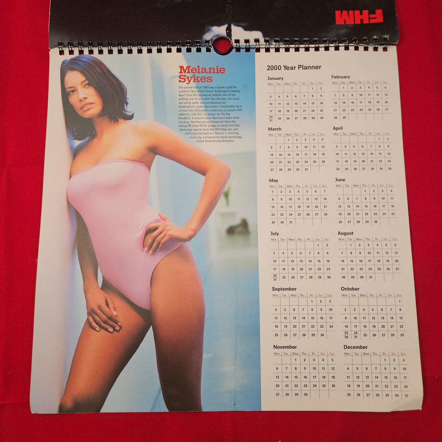 FHM Calendar 2000 (bb009) Melanie Sykes Annalise Braakensiek Lisa Faulkner Melinda Messenger
