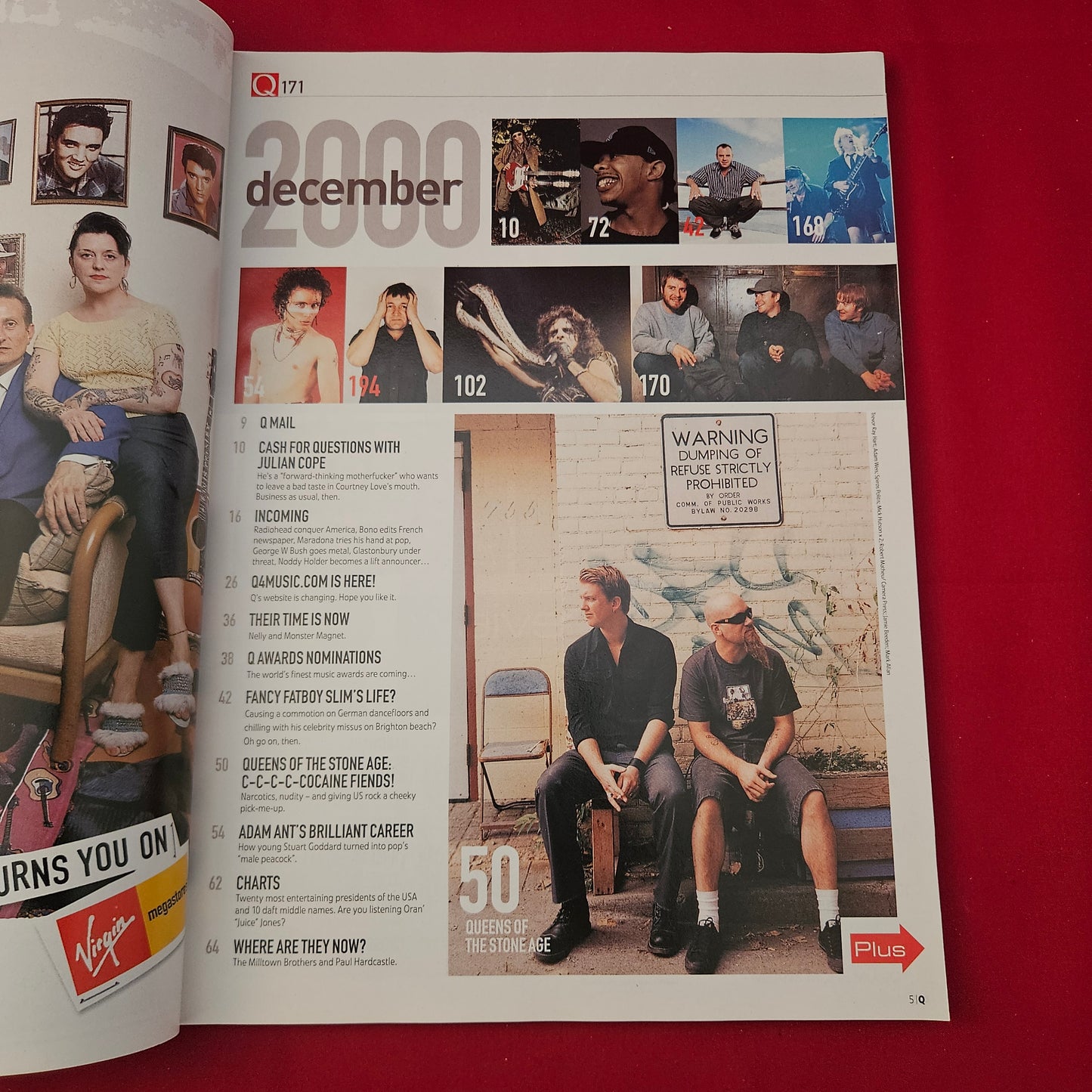 Q Magazine December 2000 Issue 171 (1232) Spice Girls Oasis Fatboy Slim Rare