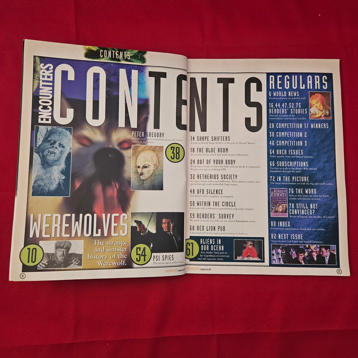 Encounters Magazine May 1996 Issue 7 (1232) Werewolf PSI Spies Supernatural Rare