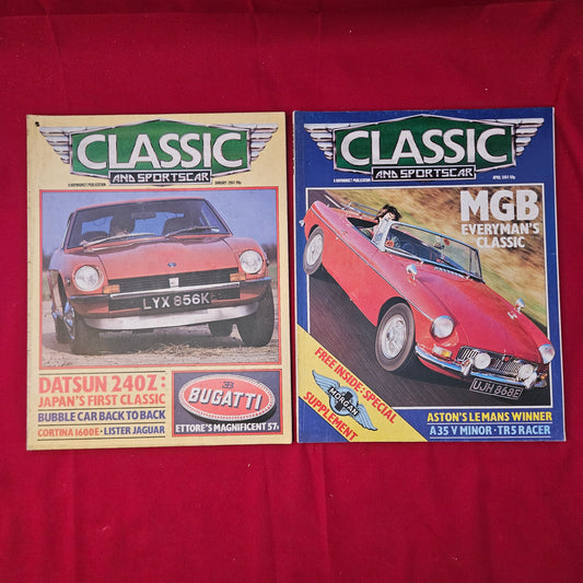 BUNDLE 6x CLASSIC AND SPORTSCAR Magazines 1984 Job Lot (BJL0111)