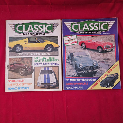 BUNDLE 5x CLASSIC AND SPORTSCAR Magazines 1982 Job Lot - Rare First Issue (BJL0112)
