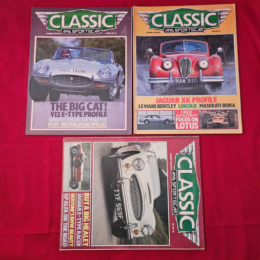 BUNDLE 3x CLASSIC AND SPORTSCAR Magazines 1984 Job Lot (BJL0113)