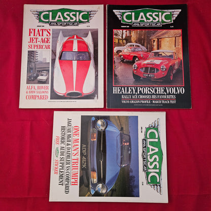 BUNDLE 5x CLASSIC AND SPORTSCAR Magazines 1989 Job Lot (BJL0114)