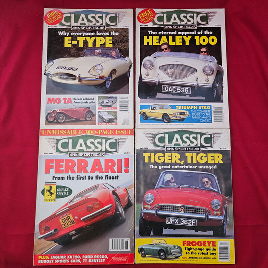 BUNDLE 4x CLASSIC AND SPORTSCAR Magazines 1996 Job Lot - Ferrari Special (BJL0115)