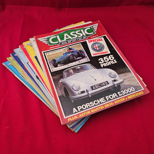 BUNDLE 8x CLASSIC AND SPORTSCAR Magazines 1983 Job Lot (BJL0116)