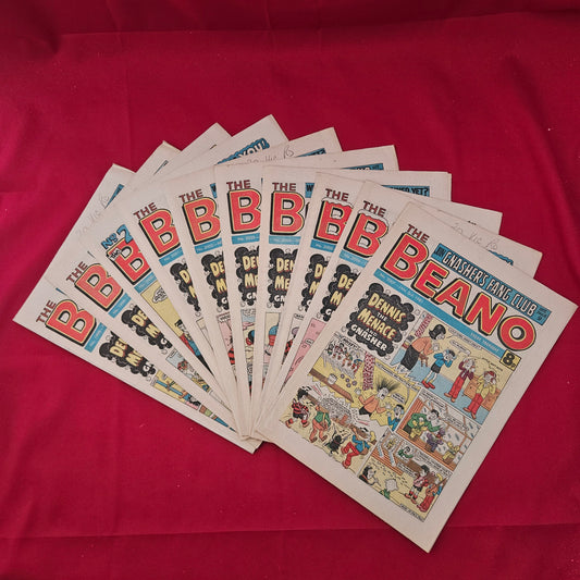 BUNDLE 10x THE BEANO Comics Job Lot 1980-1981 Dennis the Menace (BJL0122)