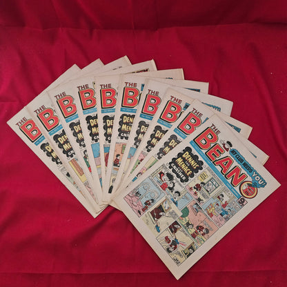 BUNDLE 10x THE BEANO Comics Job Lot 1981 Dennis the Menace (BJL0124)