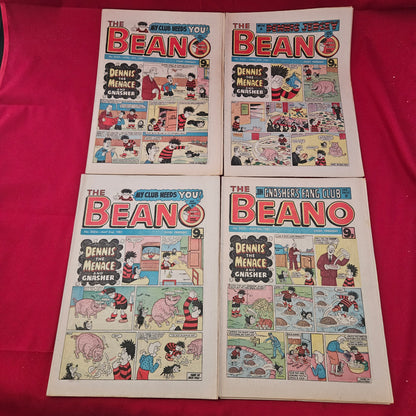 BUNDLE 10x THE BEANO Comics Job Lot 1981 Dennis the Menace (BJL0124)