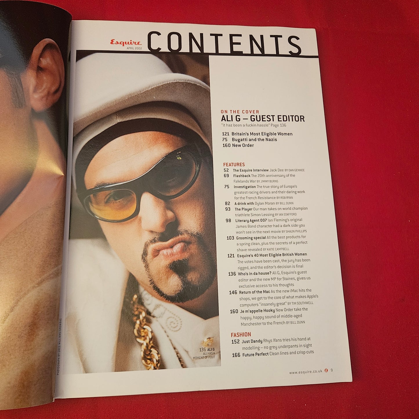 Esquire Magazine April 2002 (1234) Ali G Movie Special New Order Jack Dee