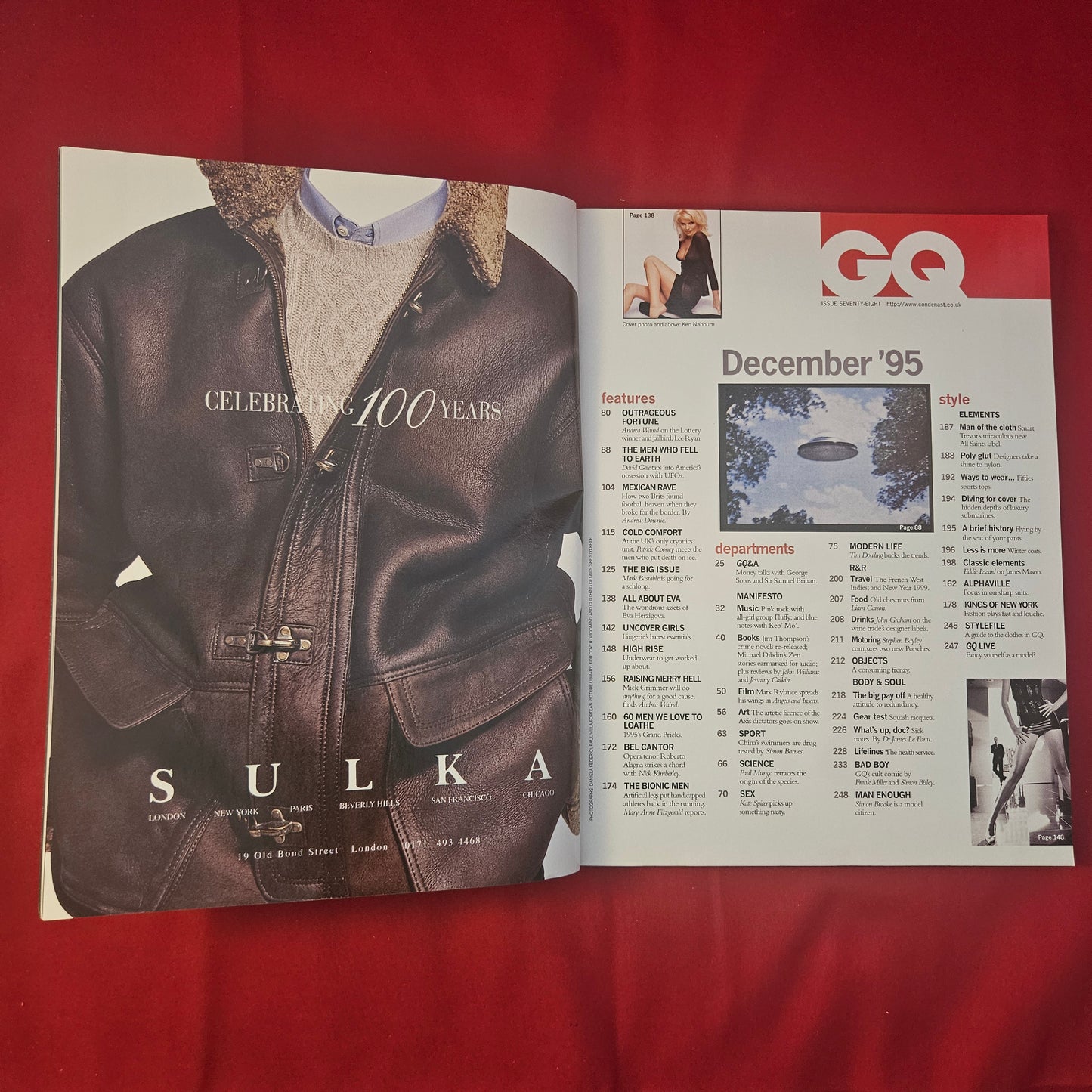 GQ Magazine December 1995 (1239) Eva Herzigova Lingerie Special Lee Ryan