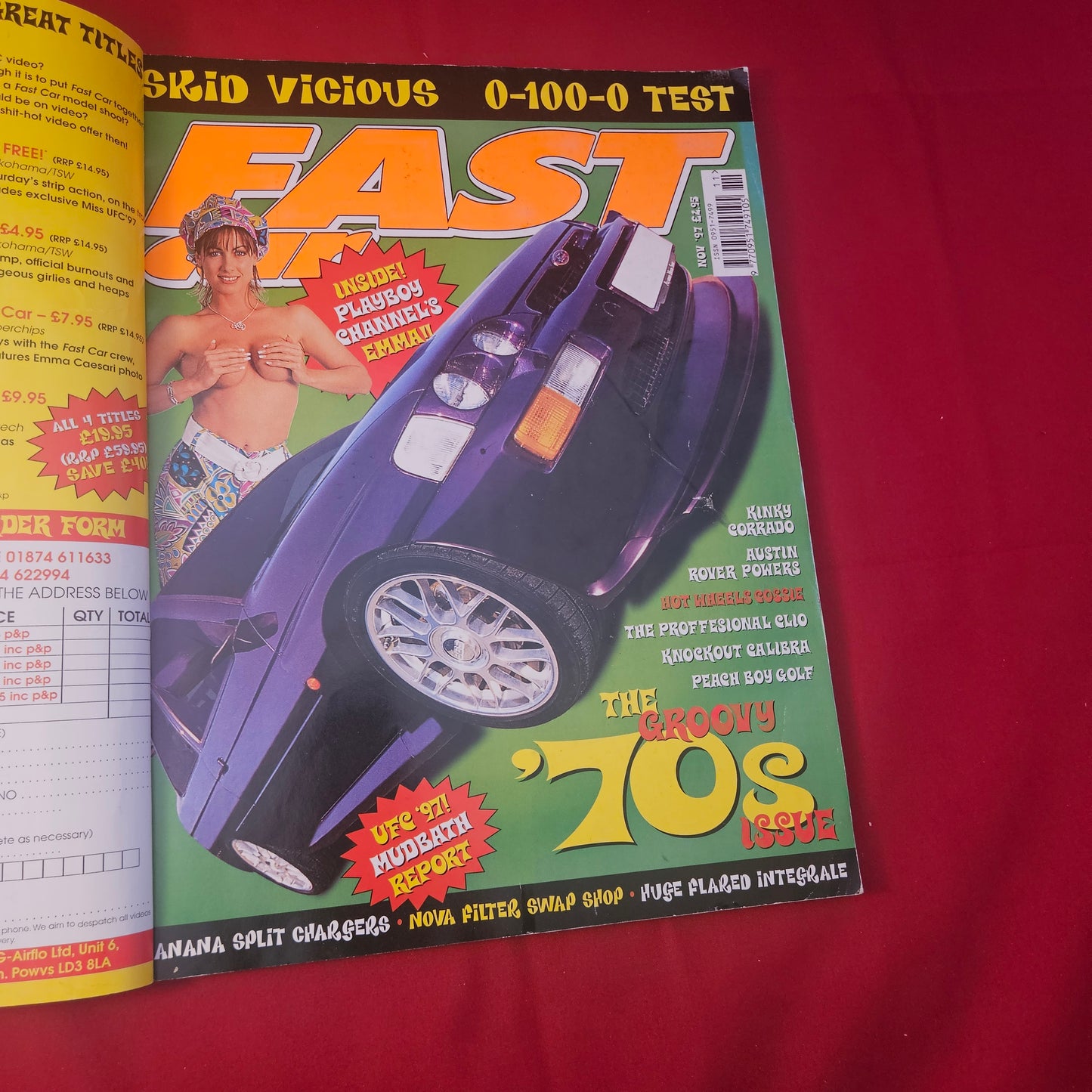 Fast Car Magazine November 1997 (1239) Peach Boy Golf Lancia Integrale Escort Cossie