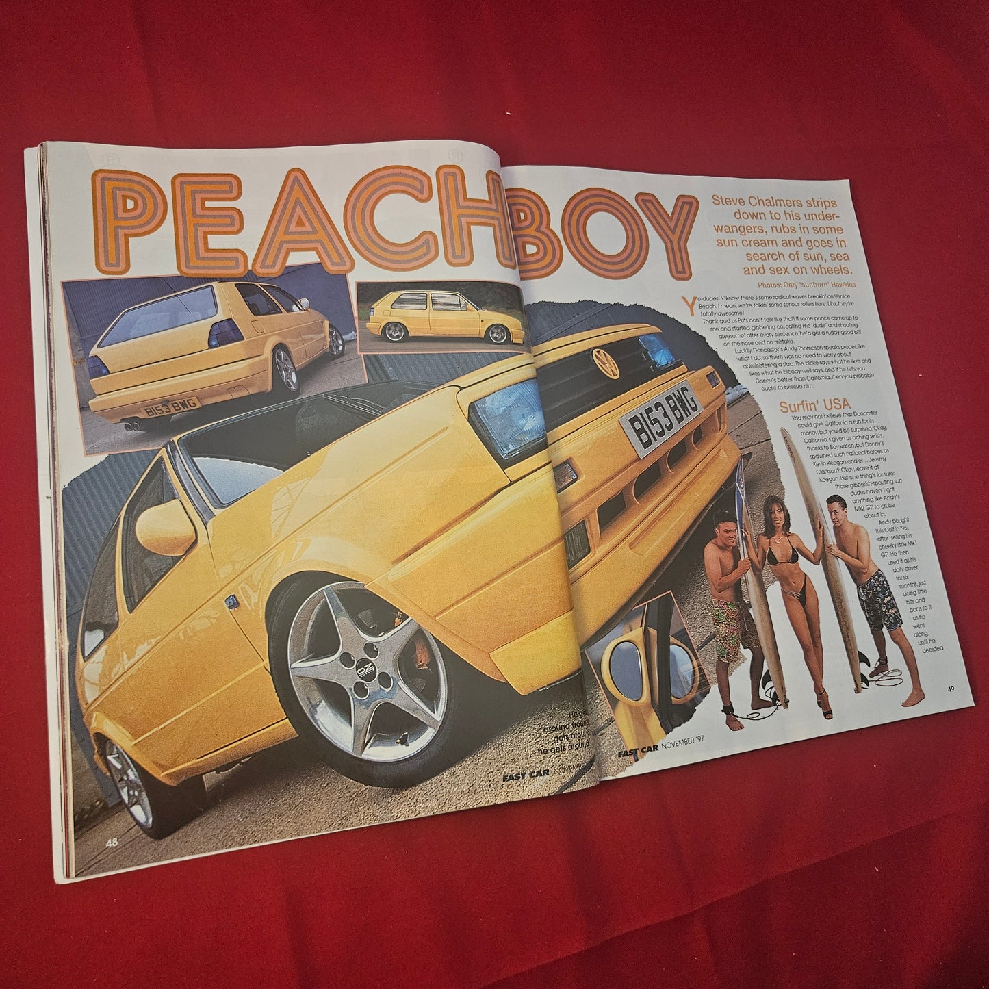 Fast Car Magazine November 1997 (1239) Peach Boy Golf Lancia Integrale Escort Cossie