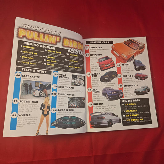 Fast Car Magazine January 1999 (1239) Pullin' Birds Issue Peugeot 205 350bhp Golf