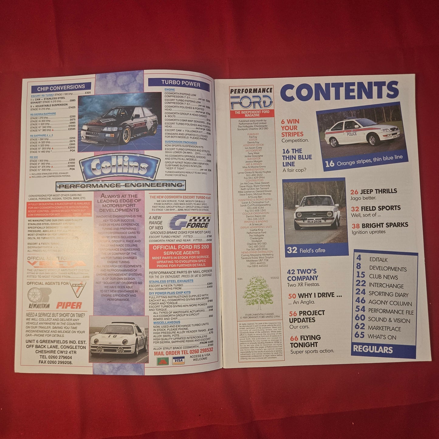 Performance Ford Magazine February 1994 (1240) Vol 7 No 10 Police Escort XR Fiesta