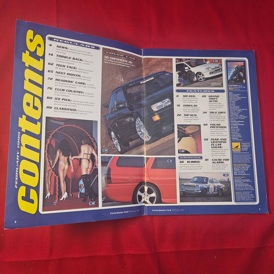 Performance Ford Magazine February 1999 (1240) Sierra Cosworth 525bhp Focus WRC