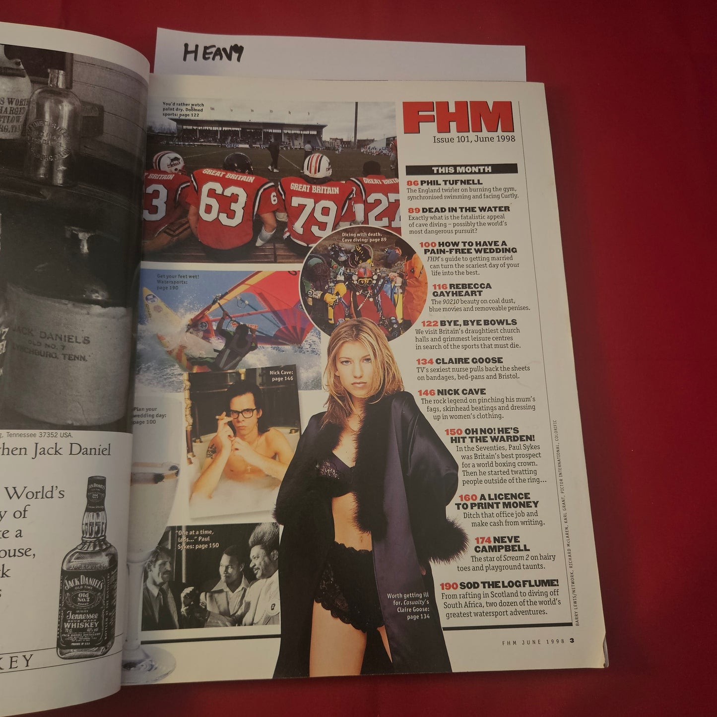 FHM Magazine June 1998 (1241) Neve Campbell Claire Goose Nick Cave