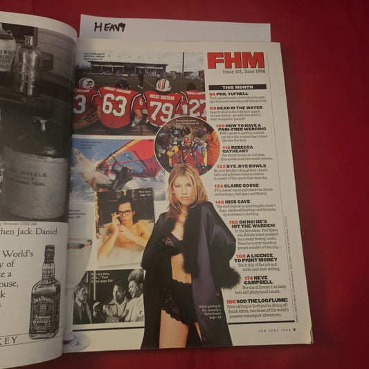 FHM Magazine June 1998 (1241) Neve Campbell Claire Goose Nick Cave