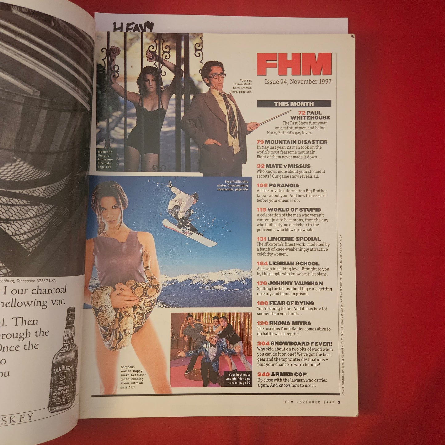 FHM Magazine November 1997 (1242) Rhona Mitra Lara Croft Lingerie Special