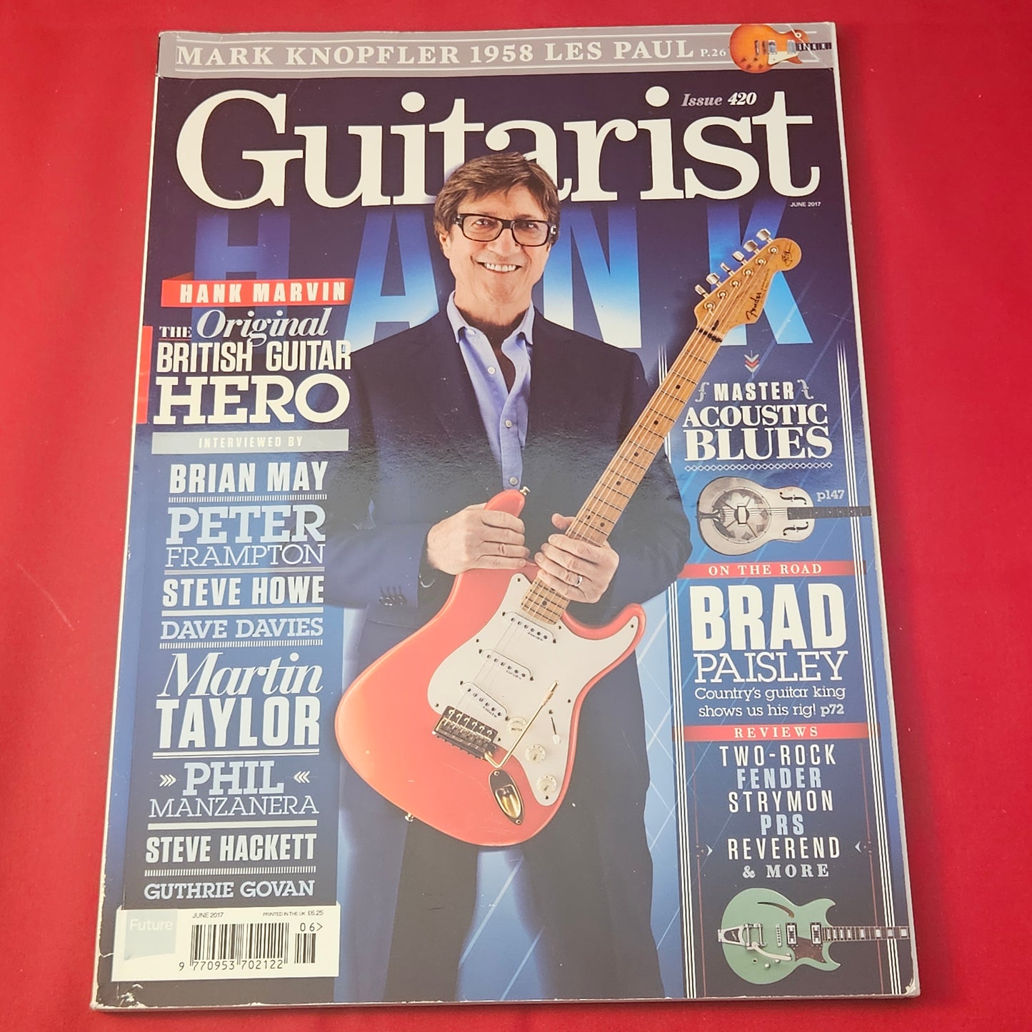 Guitarist Magazine June 2017 (1243) Issue 420 Hank Marvin Brad Paisley Brian May