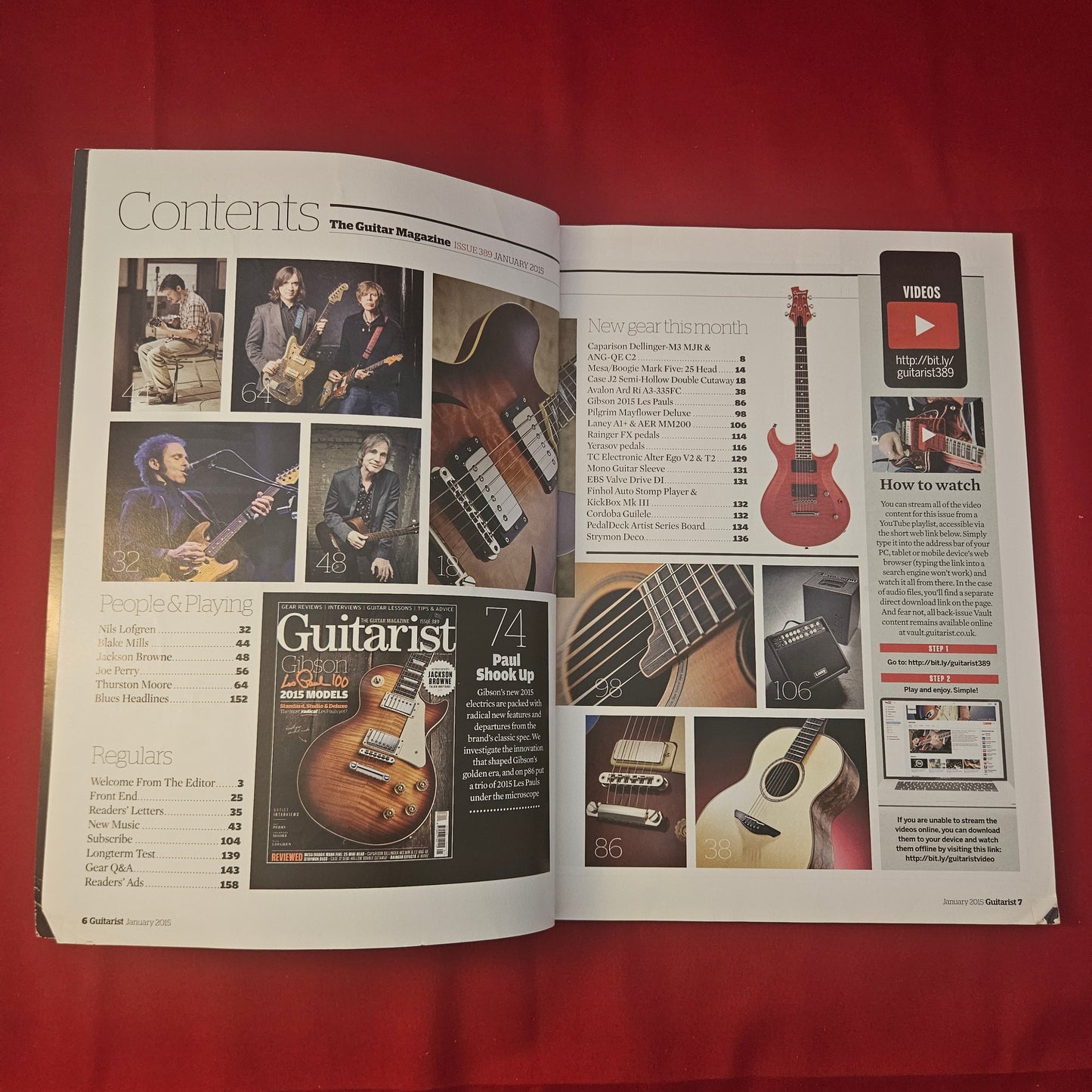 Guitarist Magazine January 2015 (1243) Issue 389 Gibson Les Paul 100 Joe Perry