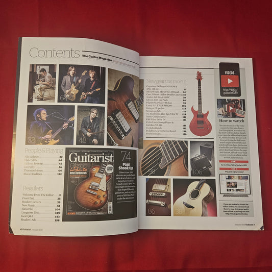 Guitarist Magazine January 2015 (1243) Issue 389 Gibson Les Paul 100 Joe Perry